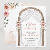 Bohemisch rustikal | BRAUTPARTY VINTAGE ROSE Einladung (Vorne/Hinten)