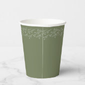 Bohemisch Sage Green Garden Blumen Brautparty Pappbecher (Rechts)