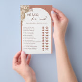 Bohemisch sagte er, sie sagte Brautparty-Spiel Fly Flyer (Handgriff)