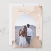 Bohemisch Soft Natural Foto Arch Danke Karte (Vorderseite)