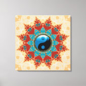 Bohemisch Spirit Yin Yang Wrapped Canvas Leinwanddruck (Vorderseite)