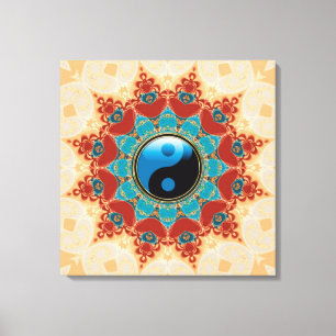 Bohemisch Spirit Yin Yang Wrapped Canvas Leinwanddruck