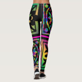 Bohemisch Squares Mandala Leggings (Rückseite)