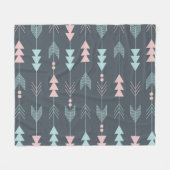 Bohemisch Style Boho: Ethnisches nahtloses Muster Fleecedecke (Vorderseite (Horizontal))