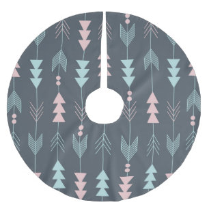 Bohemisch Style Boho: Ethnisches nahtloses Muster Polyester Weihnachtsbaumdecke