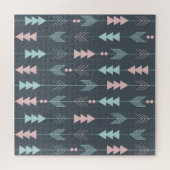 Bohemisch Style Boho: Ethnisches nahtloses Muster Puzzle (Horizontal)