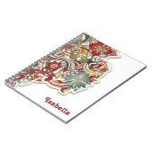 Bohemisch Style Floral Notebook Notizblock (Linke Seite)