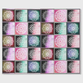 Bohemisch Style Mandala Abstract Design Geschenkpapier (Flach)