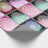 Bohemisch Style Mandala Abstract Design Geschenkpapier (Ecke)