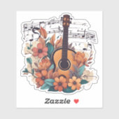 Bohemisch Style Musical Gitarre wasserdicht Aufkleber (Blatt)