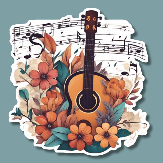 Bohemisch Style Musical Gitarre wasserdicht Aufkleber