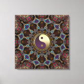 Bohemisch Tapestry Yin Yang Wrapped Canvas Leinwanddruck (Vorderseite)