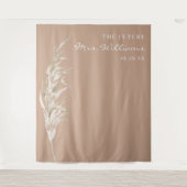 Bohemisch Terracotta Pampas Grass Bridal Hintergru Wandteppich (Vorderseite)