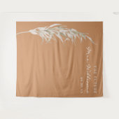 Bohemisch Terracotta Pampas Grass Bridal Hintergru Wandteppich (Vorderseite (Horizontal))