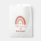 Bohemisch Terracotta Rainbow Birthday Geschenktütchen (Vorderseite)