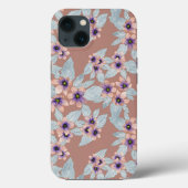 Bohemisch Terracotta Rosa Blume Case-Mate iPhone Hülle (Rückseite)