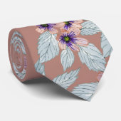 Bohemisch Terracotta Rosa Blume Krawatte (Gerollt)