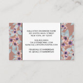 Bohemisch Terracotta Rosa Blume Rabattkarte (Rückseite)