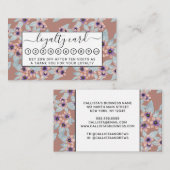 Bohemisch Terracotta Rosa Blume Treuekarte (Vorne/Hinten)