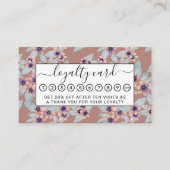 Bohemisch Terracotta Rosa Blume Treuekarte (Vorderseite)