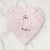 Bohemisch Valentine Whimsey 3D ANNIVERSARY WEDING Geschenkanhänger (Rückseite)