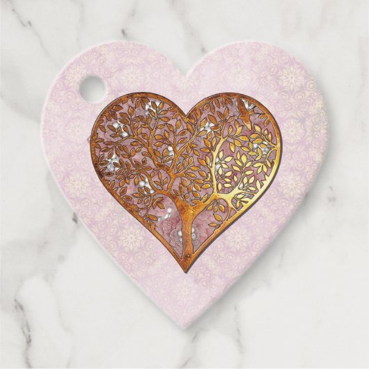 Bohemisch Valentine Whimsey 3D ANNIVERSARY WEDING Geschenkanhänger (Vorderseite)