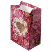 Bohemisch Valentine Whimsey 3D VALENTINES WEDDINES Mittlere Geschenktüte (Vorderseite Schrägansicht)