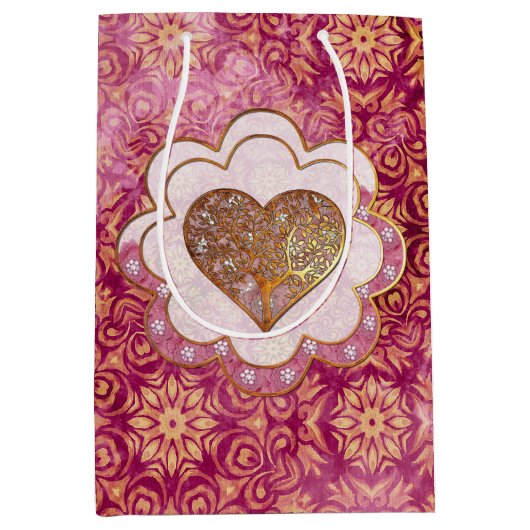 Bohemisch Valentine Whimsey 3D VALENTINES WEDDINES Mittlere Geschenktüte (Vorderseite)