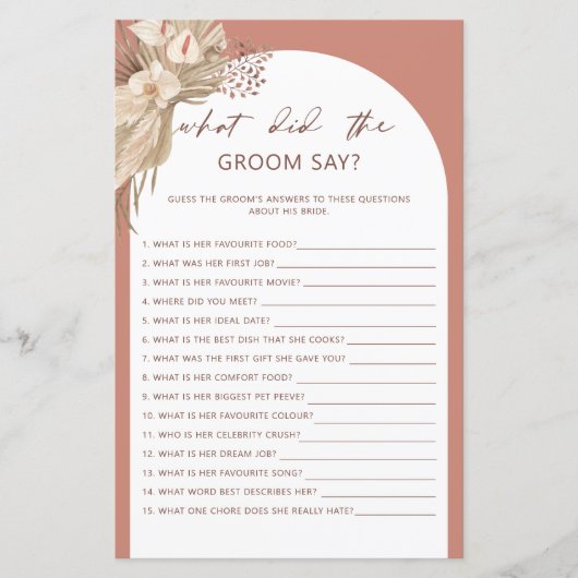 Bohemisch, was der Bräutigam sagte Brautparty (Vorderseite)