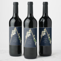 Bohemisch Wood Pyramid White Florals Blue Wedding