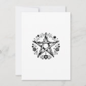 Bohemisch Wood Twig Pentagramm Wedding Einladung (Rückseite)