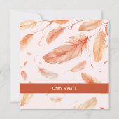 Bohemisch Zehnte Wildblume Hochzeit Dankeschön Kar Dankeskarte (Rückseite)