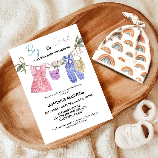 Bohemisch zeigen die Babykleidung Einladung