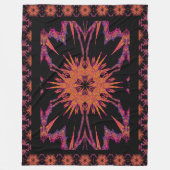 Bohemische Abstrakte Golden Hyacinth Fleecedecke (Vorderseite)