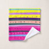 Bohemische Abstrakte Kunst Badhandtuch Set (Waschlappen)