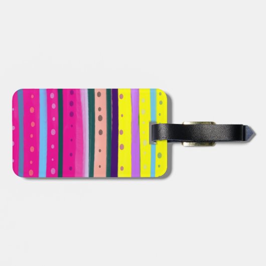 Bohemische Abstrakte Kunst Gepäckanhänger (Rückseite horizontal)