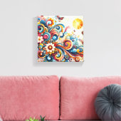 Bohemische Abstrakte Wand an Wand Leinwanddruck (Insitu (Wohnzimmer))