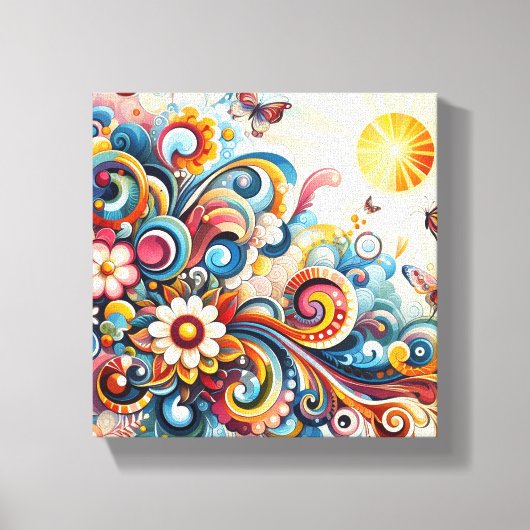 Bohemische Abstrakte Wand an Wand Leinwanddruck (Vorderseite)