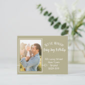 Bohemische Adressenänderung Foto Postkarte (Stehend Vorderseite)