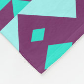 Bohemische Aquamarine Tribal Aztec Fleecedecke (Ecke)