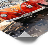 Bohemische Aquarellbilder in London Poster (Ecke)