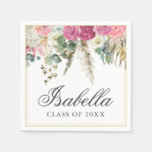 Bohemische Aquarellfarbe Abschluss Serviette (Vorderseite)