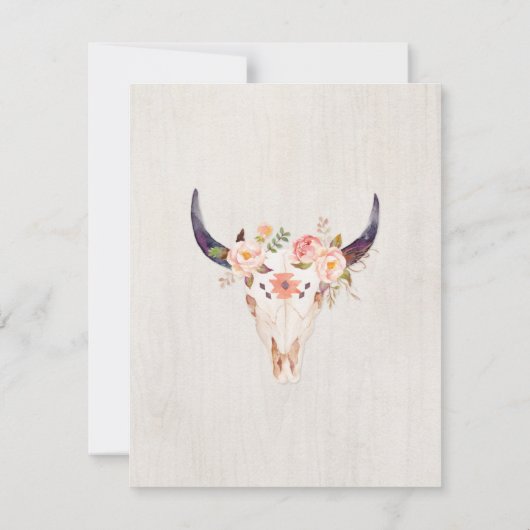 Bohemische Aquarellhaut Save the Date (Rückseite)