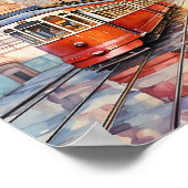 Bohemische Aquarellmalerei in Wien Poster (Ecke)