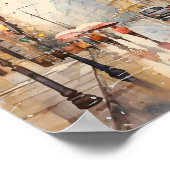 Bohemische Aquarellmalerei in Wien Poster (Ecke)