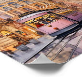 Bohemische Aquarellmalerei in Wien Poster (Ecke)