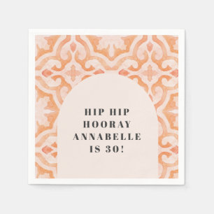 Bohemische Aquarellmalerei Pastell Marokkaner Gebu Serviette