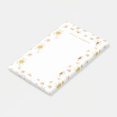 Bohemische Aquarelltöne in Gelb Post-it Klebezettel (angewinkelt)