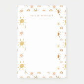 Bohemische Aquarelltöne in Gelb Post-it Klebezettel (Vorderseite)