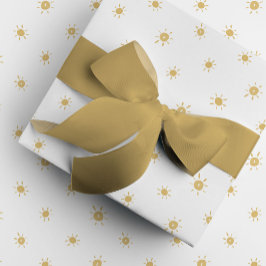 Bohemische Aquarelltonnen in Gelb Geschenkpapier